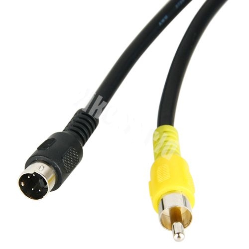 4 Pin S-VIDEO TV to RCA AV Cable Converter Adapter